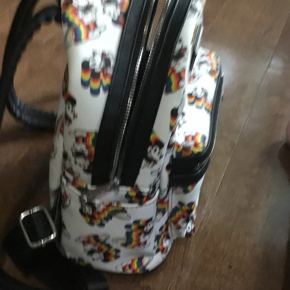 Loungefly Disney Mini Backpack and Wallet Set with Rainbow Mickey Print